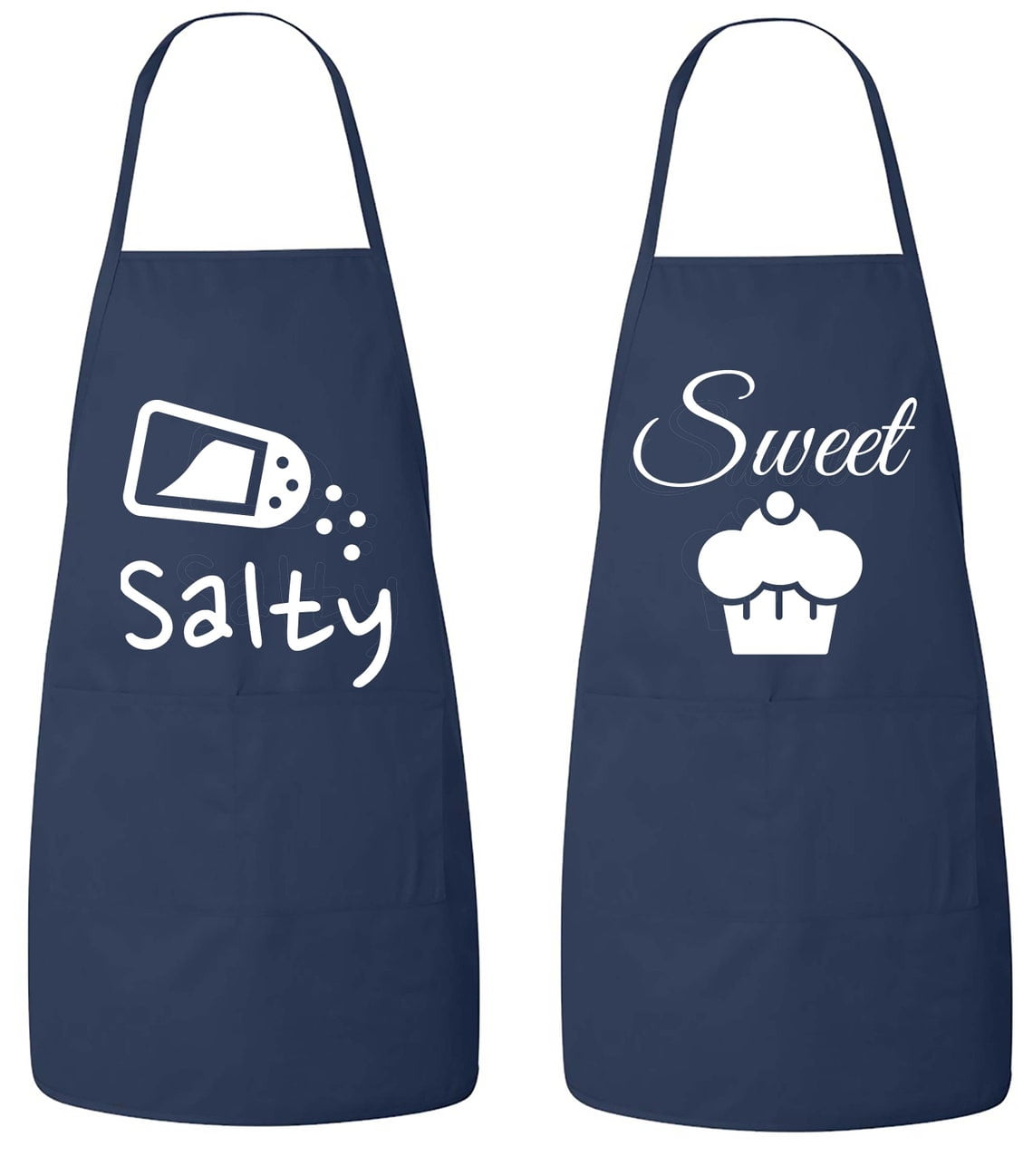 Saukore Funny Aprons for Couple His and Hers Aprons Set Kitchen