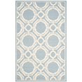 thumbnail image 4 of Safavieh Cambridge Collection CAM721B Handmade Moroccan Geometric Blue and Ivory Premium Wool Runner (2'6" x 8'), 4 of 8