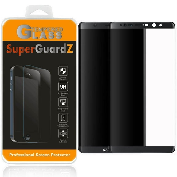 For Samsung Galaxy S8 - SuperGuardZ 3D Curved [FULL COVER] Tempered Glass Screen Protector   2 Stylus Pen