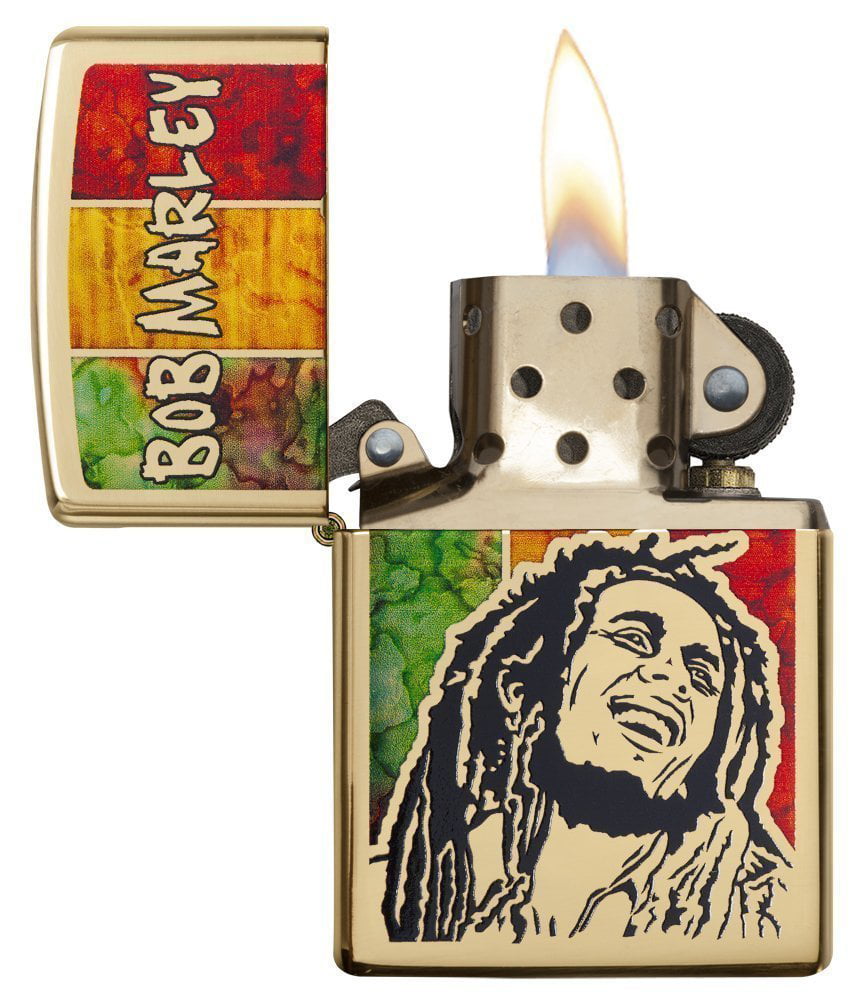 Zippo 29490 Bob Marley Fusion High Polish Brass Finish Lighter 