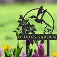 thumbnail image 5 of KAINSY Custom Metal Garden Sign, Personalized Name Sign for Garden, Hummingbird Yard Decor, Outdoor Gardening Home Sign, Garden Stake Gifts for Plant Lovers(10inches), 5 of 9