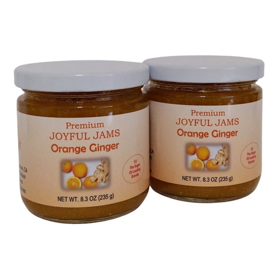Gourmet - Fruitful Fair Premium Joyful Jams - Orange Ginger Preserves, 8.3 oz, 2 Jars