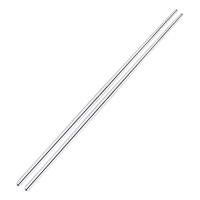 1 Pair Stainless Steel Solid Long 36cm Chopsticks Reusable Handheld Kitchen Non-slip Cooking Tool