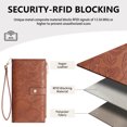 thumbnail image 6 of FALAN MULE Wallets for Women RFID Blocking Vegan Leather wristlet wallet Trifold Clutch Large Capacity Credit Card Holder, 6 of 7