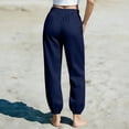 thumbnail image 4 of Neewe Wide Leg Pants Woman Flowy Palazzo Pants for Women High Waisted Summer Casual Beach Trousers Cruise Outfits, 4 of 5