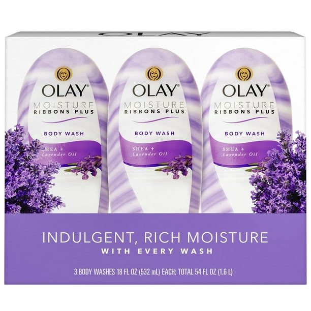 Olay Moisture Ribbons Plus Shea + Lavender Oil Body Wash (18 fl. oz., 3pk.)