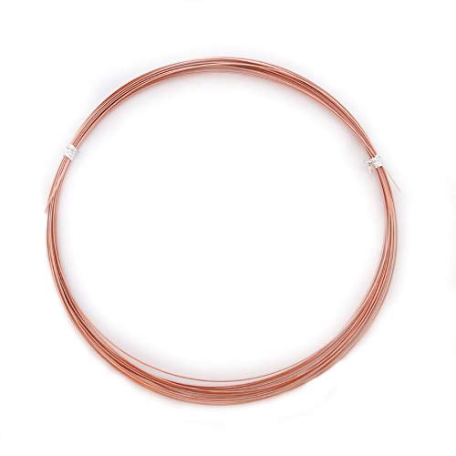 8 Gauge, 99.9% Pure Copper Wire (Round) Dead Soft CDA #110 Made in USA -  1FT by CRAFT WIRE