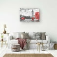 thumbnail image 5 of Startonight Canvas Wall Art Abstract - Black and White London City Red Accents Painting - Framed 24" x 36"&nbsp;, 5 of 6