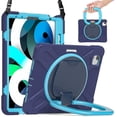 thumbnail image 2 of Funda a juego para iPad Air4 de 10,9 pulgadas con correa para el hombro, soporte de anilla ajustable grande, portalápices y protección contra golpes., 2 of 5