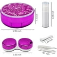 thumbnail image 2 of Contact Lens Case, Cute Travel Size Eye Colored Contacts Lenses Applicator Remover Tool Kit with Mirror Solution Bottle for Daily Outdoor (Purple), 2 of 13