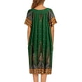 thumbnail image 6 of Ekouaer House Dresses for Women with Pockets Moo Moo Nightgown Short Sleeve Mumu Dress Lounge Dress, 6 of 7