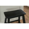 thumbnail image 5 of Linon Beamon 24" Sturdy Wood Backless Saddle Seat Counter Stool in Antique Black, 5 of 14