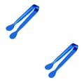 thumbnail image 4 of Cateissary Stainless Steel Tongs Barbecue Clip Reusable Home Ice Gadgets Cube Bar Use Clips Wedding Party Utensils Salad Kitchen Azul 2piezas, 4 of 6