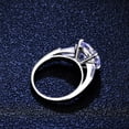 thumbnail image 2 of Anillo clásico de plata s925 con cuatro garras, anillo de diamantes Mosan de 5 quilates, anillo de diamantes de doble fila para mujer, 2 of 5