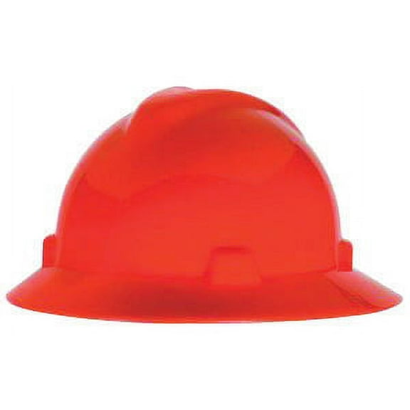 MSA Hi-Viz Orange V-Gard Class E, G Type I Polyethylene Non-Slotted Hard Hat With Fas-Trac Suspension