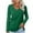 Green, variant on Women'S V Neck Long Sleeve T Shirt Solid/Color Block Casual Basic Tops Fall Tees
