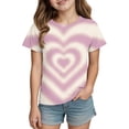 thumbnail image 2 of Chandail Fille Col Rond Hauts Graphiques T-Shirts Fille Tenues d'Été Mignonnes Chandails pour Filles 1T, 2 of 6