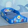 Baby Shark Plastic Sleep and Play Toddler Bed with Attached Guardrails by Delta Children