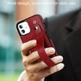 thumbnail image 6 of Design for iPhone 11/Eleven Phone Case with Screen Protector Adjustable Wrist Strap Kickstand Credit Card Slot Slim Shockproof Hybrid Rugged Protective Cover for iPhone11 Women Girls 6.1 inch Red, 6 of 14