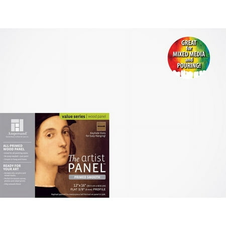 UPC: 0707310761262 | Ampersand Value Series Artist Panel – Smooth  12  x 16   3/8  Profile