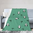 thumbnail image 2 of Super Soft Anti-Pilling Flannel Bed Blankets, Pandas Printing Cozy Fluffy Warm All Seasons Throw Blanket for Sofa Bedding, 60"x50", 2 of 8