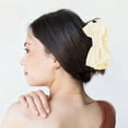 thumbnail image 2 of Unique Bargains 1 Pc Hair Clip Bow Pattern Claw Clip 5.91"x2.17"x2.76" White, 2 of 5