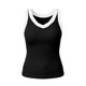 thumbnail image 5 of Mujeres Blusas de Verano sin Mangas Cuello en V Cuello Sólido Camiseta, Poliéster Suave Desgaste Diario Casual, Longitud Regular, 5 of 5