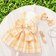 thumbnail image 4 of Cute And Stylish Plaid Print Dog Harness Dress With Bowknot For Small Dogs Perfect For Indoor And Outdoor Use Available In Various Sizes, 4 of 5