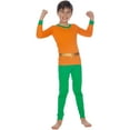 thumbnail image 5 of DC Comics Justice League Boys' Aquaman Tight Fit 2 Piece Long Sleeve Sleep Shirt Pajama Pant Set, 5 of 5