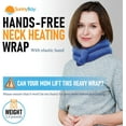thumbnail image 4 of SunnyBay Microwave Heating Pad, Microwavable Heated XL Neck and Shoulder Wrap, Hands-Free Weighted Moist Hot or Cool Pack, Soft Fleece Cover and Flaxseed Filling, 30x7 Extra-Long Length, SkyBlue, 4 of 9