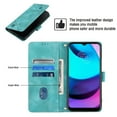 thumbnail image 3 of Compatible with Motorola Moto E30/ E40 Classic Embossed PU Leather Case with Card Holder Shockproof Cover, 3 of 5