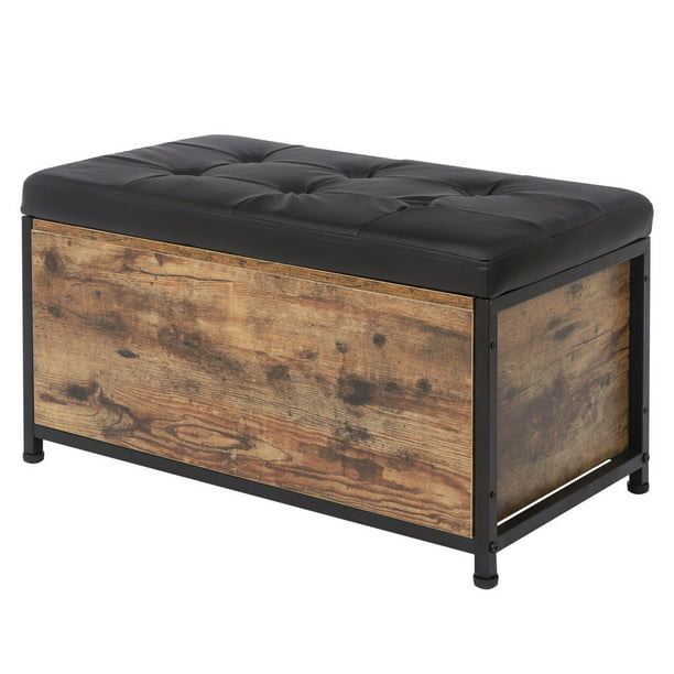 Big Save Faux Leather Storage Bench, Leather Storage Chest
