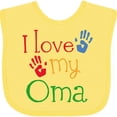 thumbnail image 3 of Inktastic I Love My Oma Grandchild Boys or Girls Baby Bib, 3 of 4