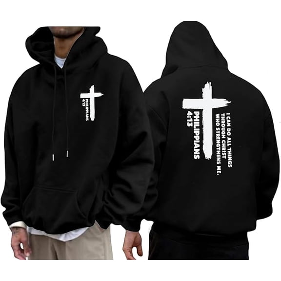 Unisex Christian Hoodies for Men Religious Faith Jesus Hoodie, Full Size