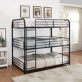 thumbnail image 2 of Bowery Hill Full Triple Metal Bunk Bed in Sandy Black, 2 of 4