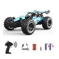 thumbnail image 1 of Autos RC de Alta Velocidad 1:18, Vehículo de Control Remoto de 20+ km/h, Acrobacias Todoterreno, Auto de Carreras con Sensor de Gravedad, Juguetes para Niños y Adultos, Regalo, 2 Baterías, Azul, 1 of 9