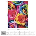 thumbnail image 4 of Shangniulu Rose Flower Blanket Colorful Watercolor Print Throw Blanket Decorative Couch Bed Sofa for Women Kids Gift 50"x60", 4 of 6