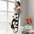 thumbnail image 5 of Bixox Women's Brown Cow Patterned Pajama Pants Loungewear, 5 of 5