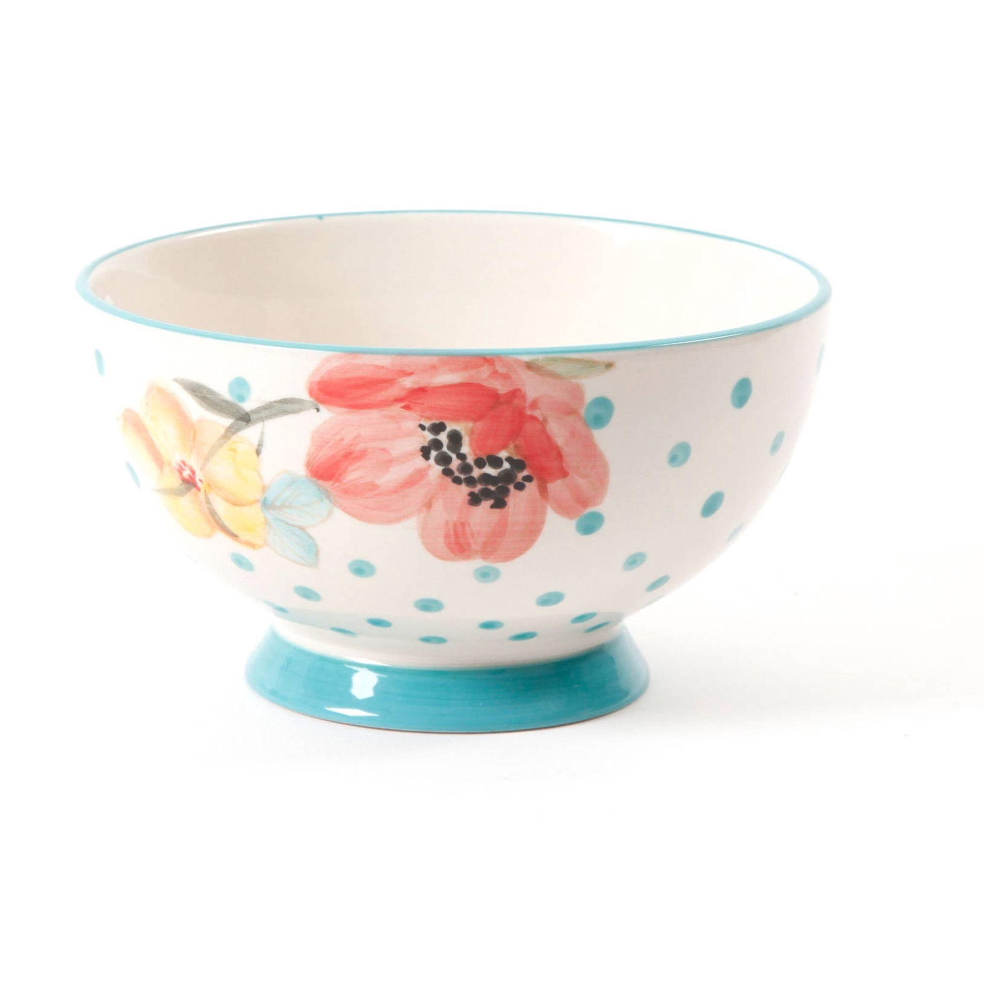 The Pioneer Woman Vintage Bloom 12-Piece Dinnerware Set, Turquoise
