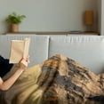 thumbnail image 3 of Mountain Soft Flannel Fleece Throw Blanket, Surreal Saturated Photo of the Italian Twin Mountain Peaks with Silent Overcast Sky, Cozy Plush for Indoor and Outdoor Use, 70" x 90", Sepia, by Ambesonne, 3 of 5
