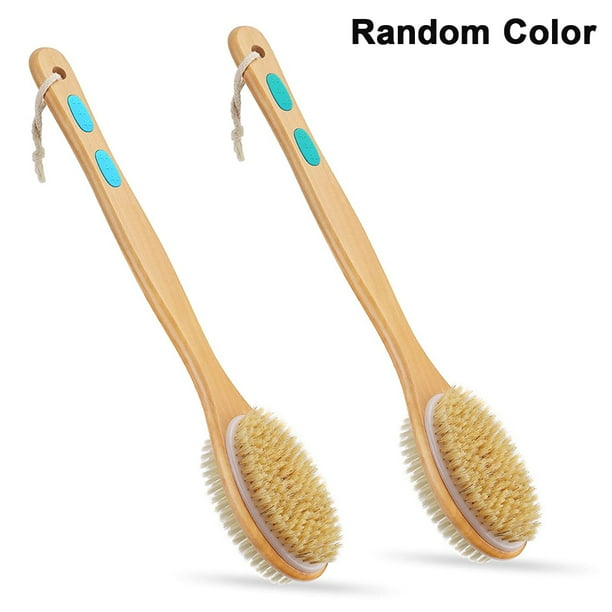 Body Shower Brush & Bamboo Back Scratcher Set Wet Or Dry Brushing, Anti