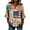 Light Green, variant on Women's Independence Day American Flag Star Print Independence Day 3/4 Sleeve Notch V Neck Casual Top Patriotic Graphic Tee 4th of July Casual Blouses Red L