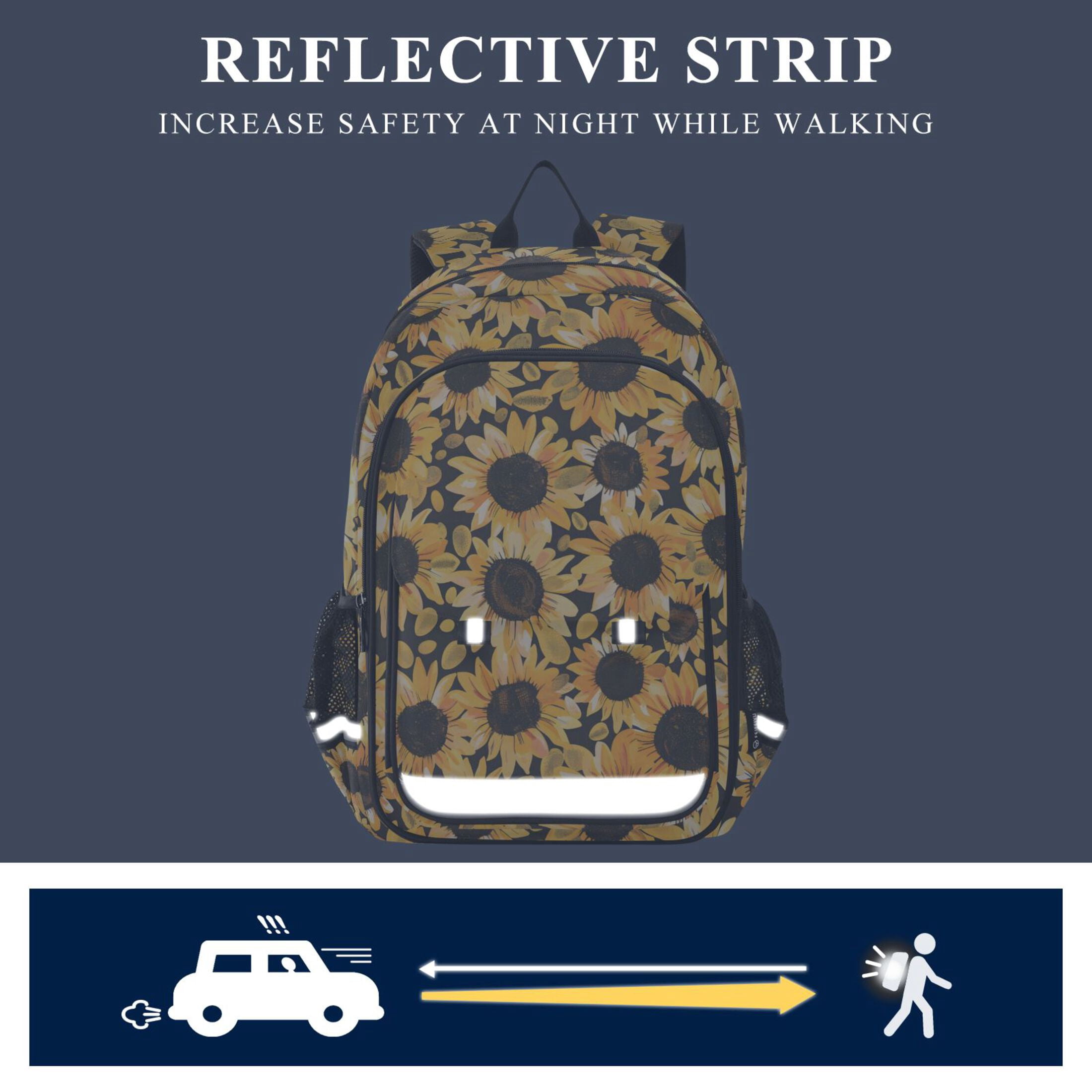 ALAZA Sunflowers Laptop Backpack Purse Travel Bag Casual School Bookbag Rucksack for Women Men