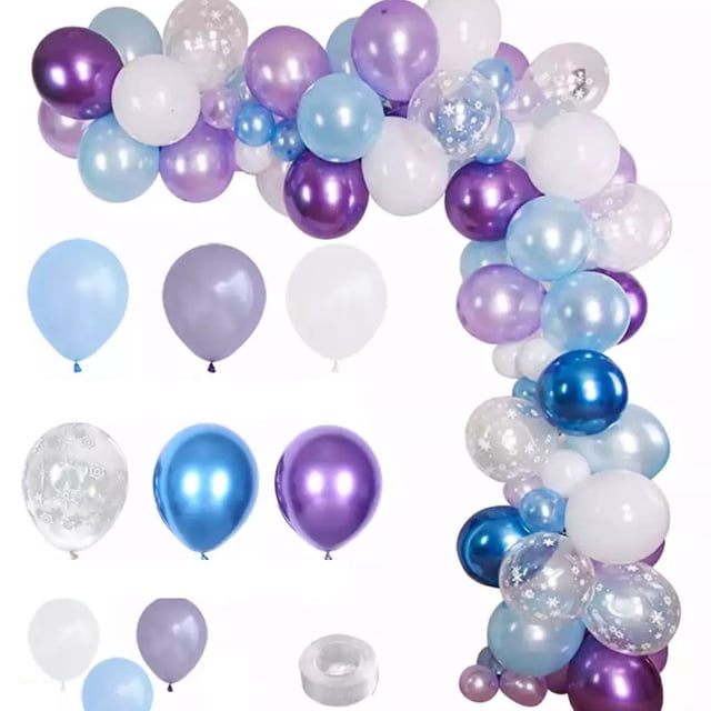 Kit con forma de arco con forma de globo, 71 unidades, color morado metalizado