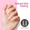 thumbnail image 3 of Gellen Puntas de Uñas Postizas Cuadradas Extracortas para Presionar sobre las Uñas, 504 Puntas de Gel Suave para Extensiones de Uñas Cubierta Completa Preformadas 12 Tamaños de Uñas Postizas, 3 of 8