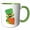 Green/White, variant on 3drose, Red Bearded Irish Gnome in a Green Top Hat Illustration, 11oz Mug