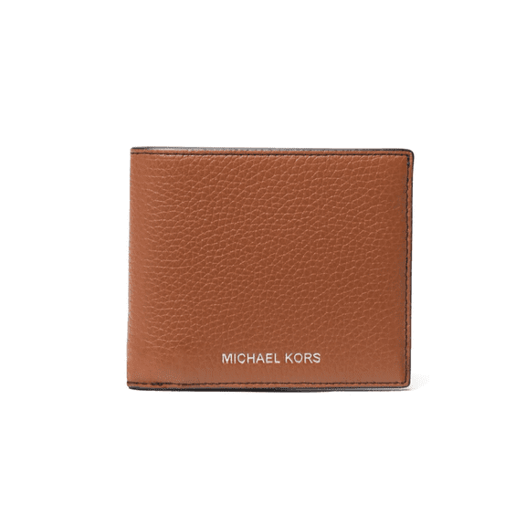 Michael Kors Men's Cooper Billfold Wallet With ID Luggage Pebble Leather $138