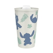 Zak Designs Stitch Java Twist Tumbler, 11oz Double Wall Ceramic Travel Mug