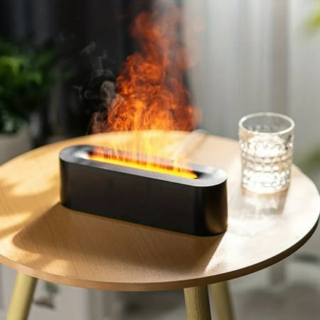 

Portable Usb Colorful Flame Mini Diffuser Household Cool Mist Essential Oil Diffuser h2o air Fire flame Humidifier