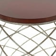 thumbnail image 5 of SAFAVIEH Phoebe Silver Ribboned Round Accent Table, Cherry, 5 of 5